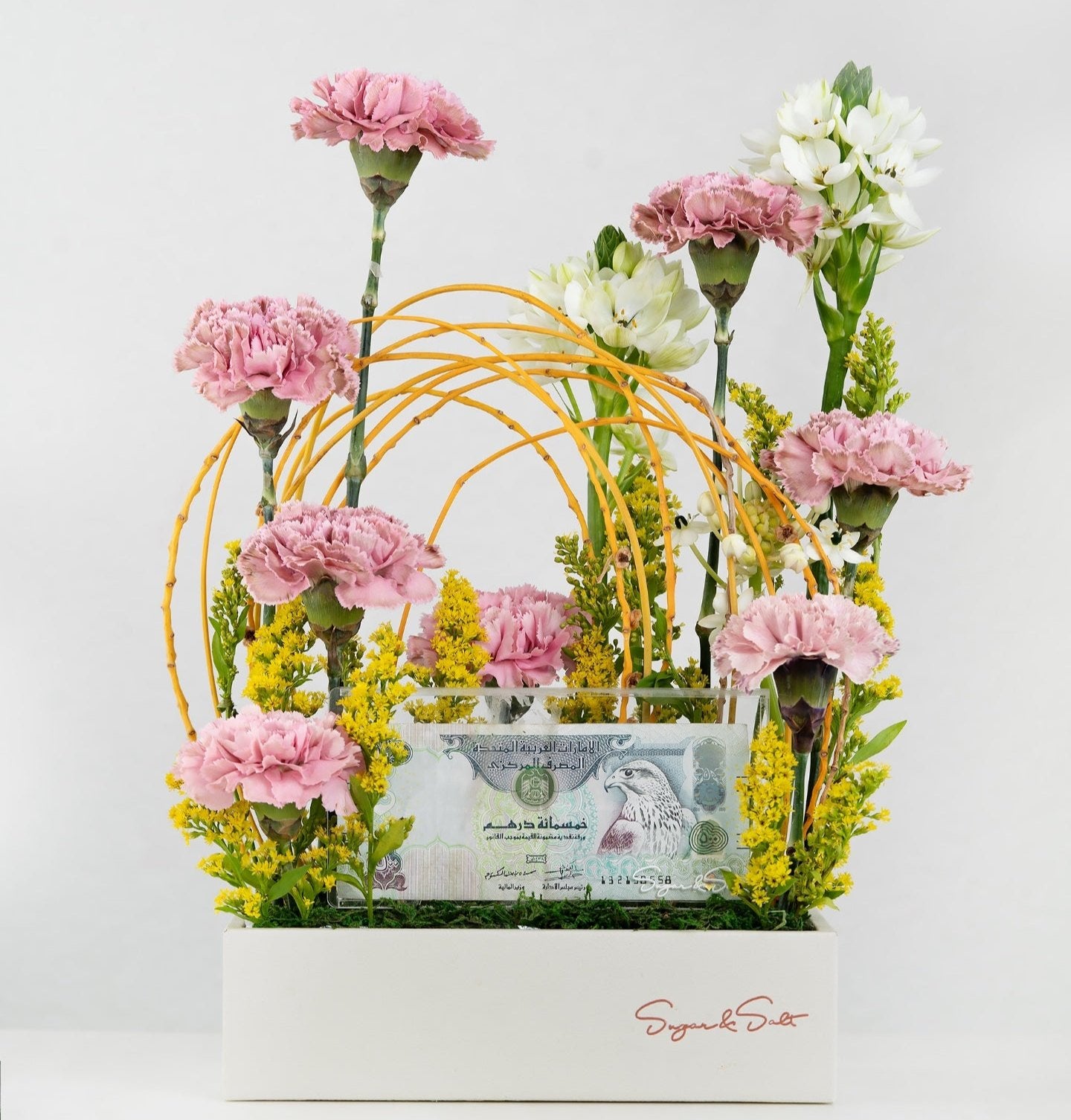 flower money arrangement