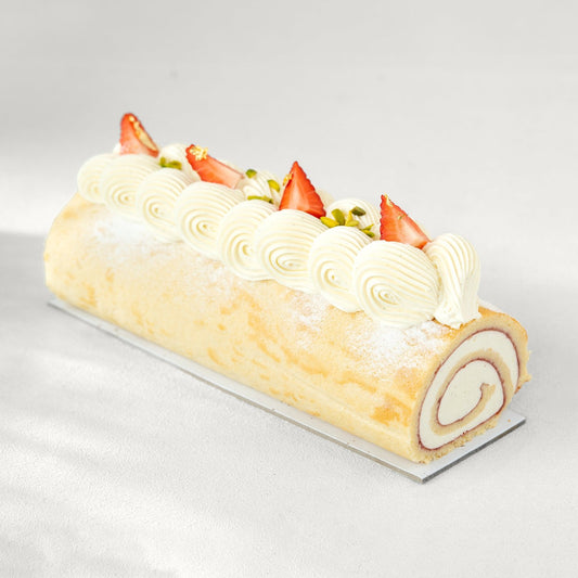 Vanilla Strawberry Roll